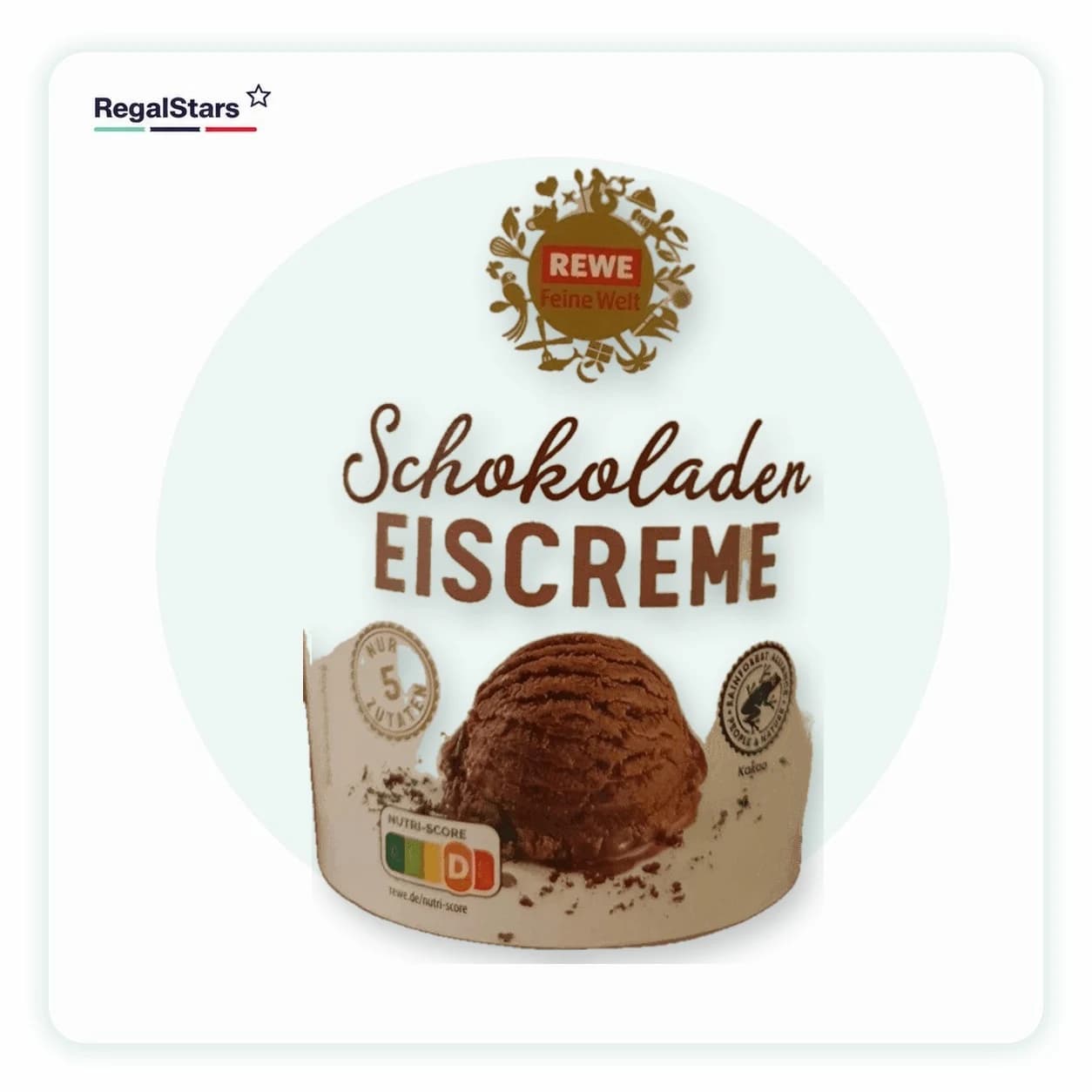 REWE Feine Welt Schokoladen-Eiscreme